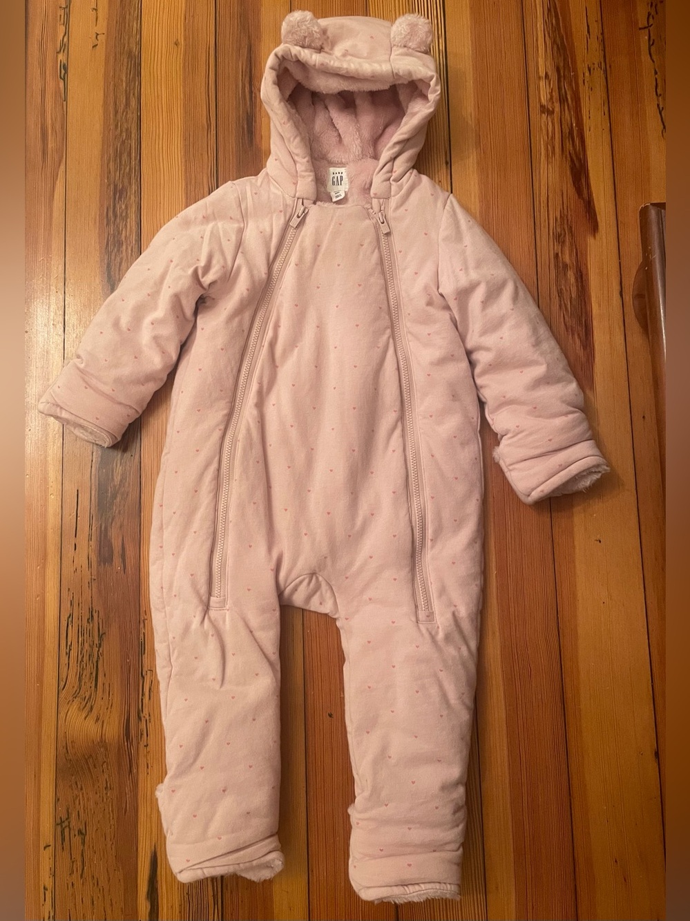 GAP 12-18m Sherpa Lined Hooded Winter One Piece